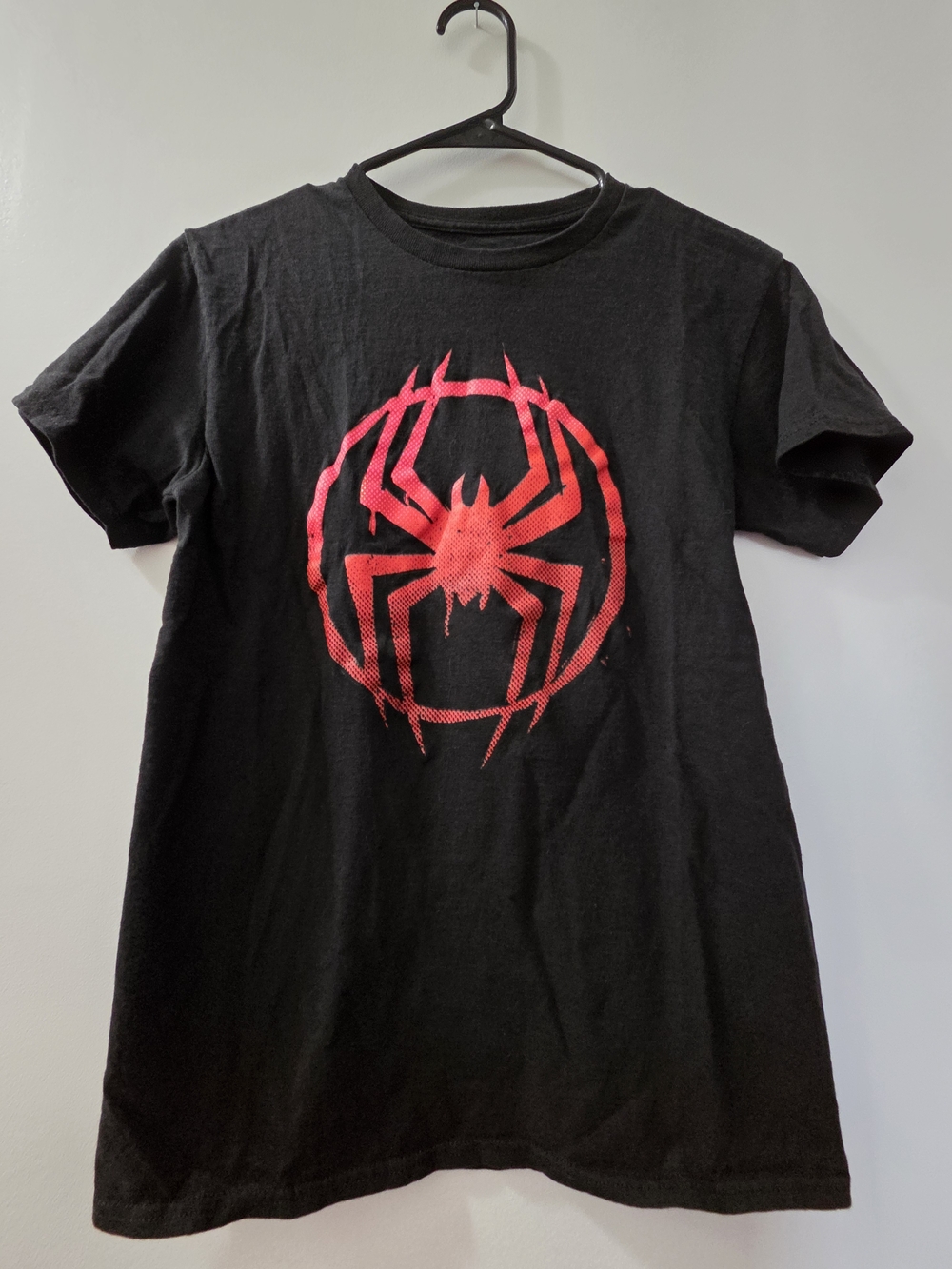 Spiderman Black Tee with Red Spider Emblem